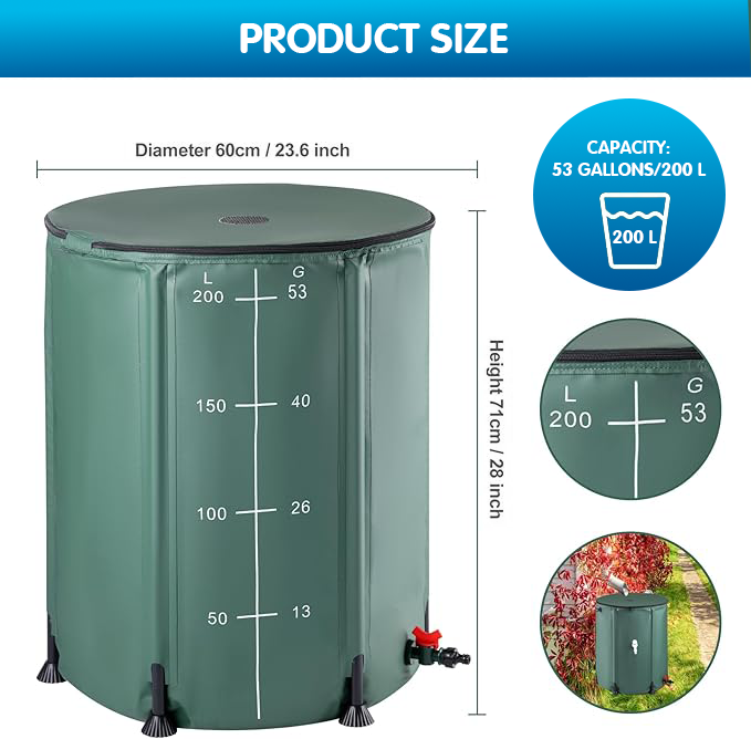 Wadah Air Darurat - dapat dilipat (53 gal/200 liter)