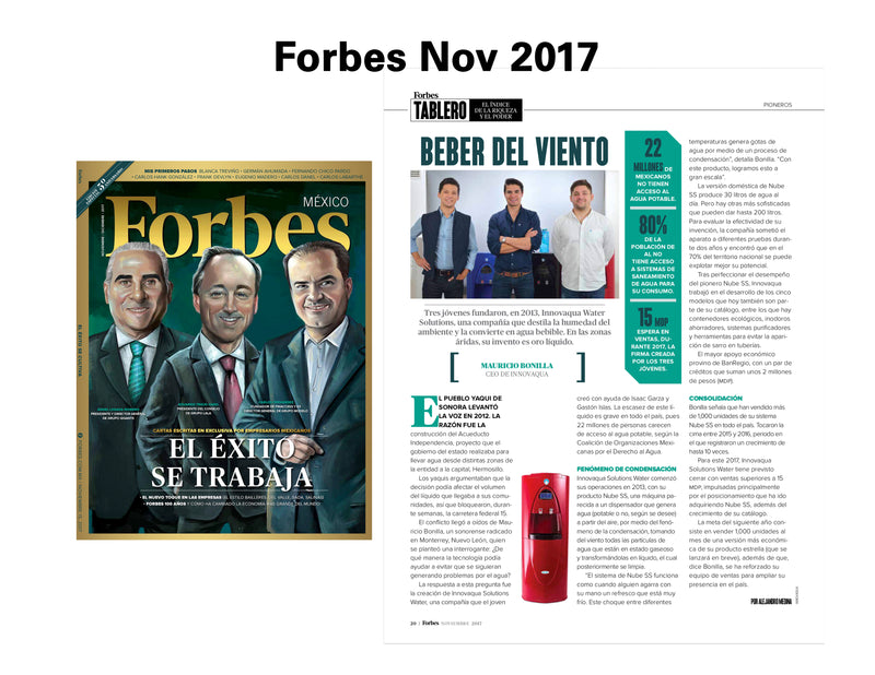 Forbes - ¡Estuvimos en la edición de Noviembre !