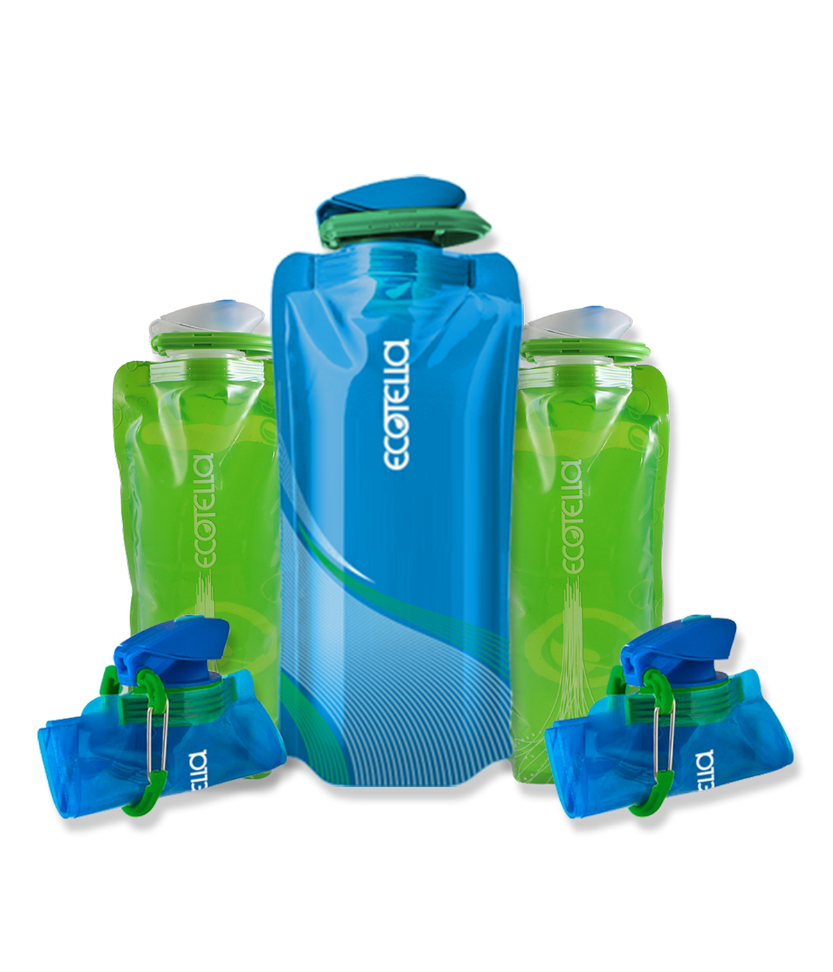 Ecotella – Foldable Family Water Kit, Portable and Eco-Friendly (BPA Free)