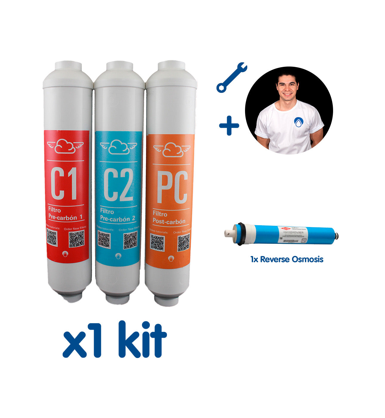 NUBE SS30 Maintenance Kit – Filters + Reverse Osmosis Membrane plus